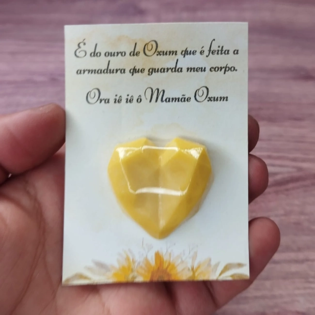 40 UNIDADES Mini Sabonete Coração Diamante no Card Lembrancinhas  Oxum