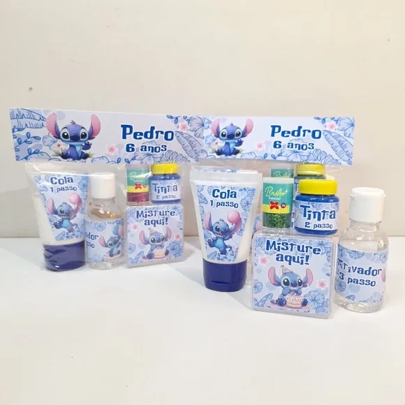 Kit Slime na Lapela Personalizado - Stitch