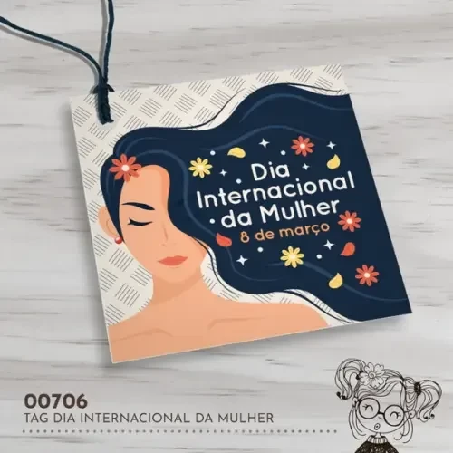 Tag Quadrada Dia Internacional da Mulher - 00706