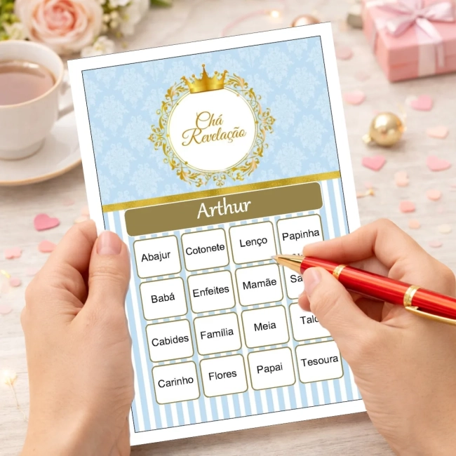 Bingo Chá Revelação PDF Para Imprimir
