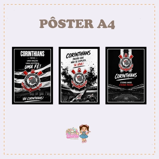Kit Festa Só Um Bolinho CORINTHlANS - Decoração de Festa