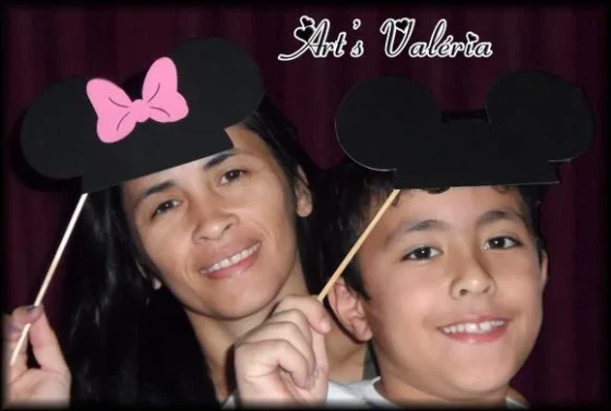 Plaquinhas De Orelhas - Mickey ou Minie