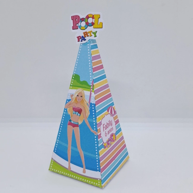 PEGUE E MONTE - Kit Festa POOL PARTY DA BARBIE - Decoração de Festa - Caixinhas Personalizadas
