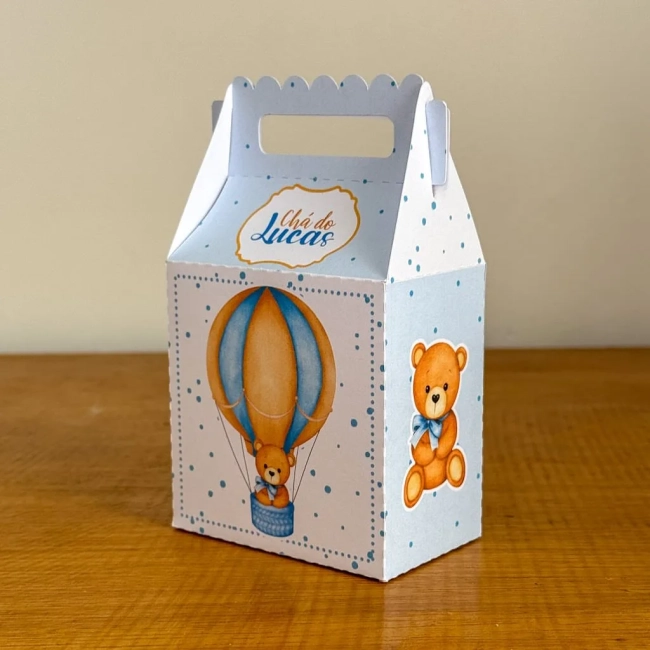 PEGUE E MONTE - Kit Festa CHA DE BEBE URSINHO AZUL - Decoração de Festa | Lembrancinhas | Aniversário | Personalizados