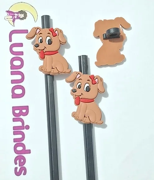 Lápis com Ponteira Cachorrinha Marrom Pacotes com 6 Unidades