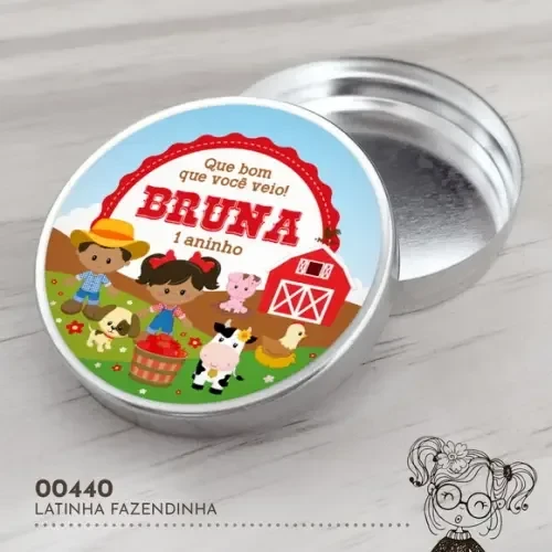 Latinha Adesivada Fazendinha - 00440