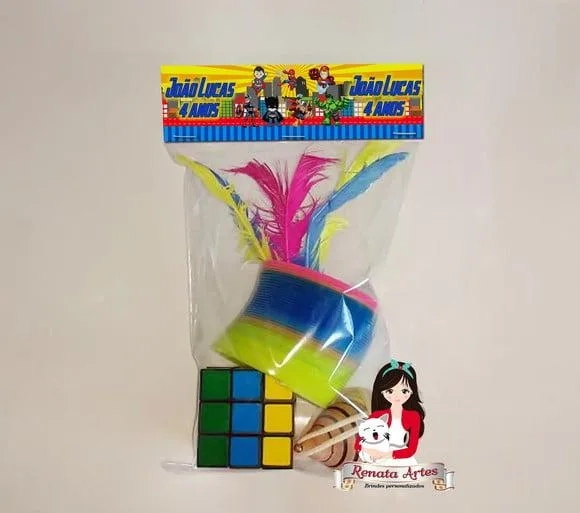 Kit Brinquedos Retrô Personalizado Tema Herois Baby