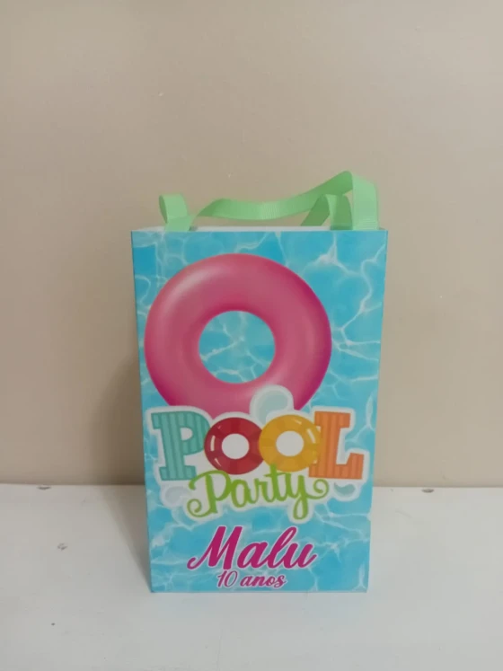 Sacolinhas Personalizadas Pool Party para Lembrancinhas