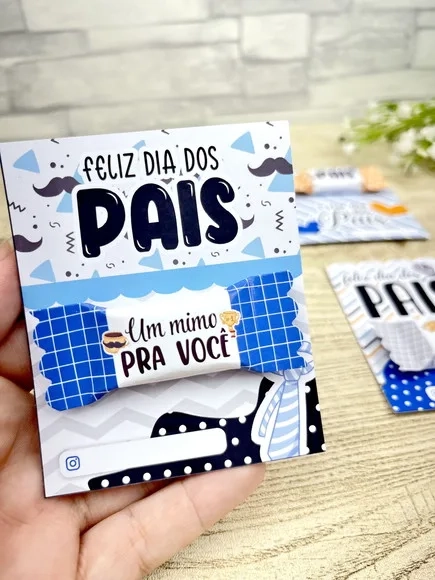 Card com Bala Dia dos Pais