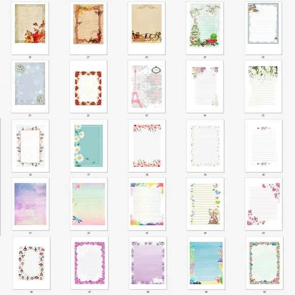 Pack 100 Papéis De Carta Para Imprimir Em Pdf - Cod 66