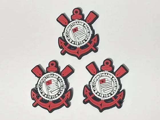 Aplique Time Emborrachados 3,5cm Pct 6 Unidades