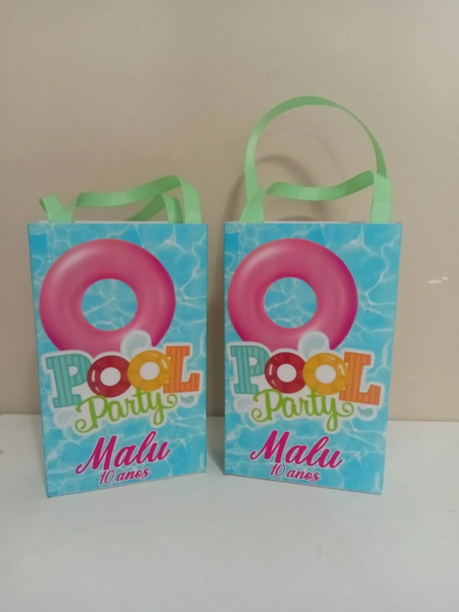 Sacolinhas Personalizadas Pool Party para Lembrancinhas
