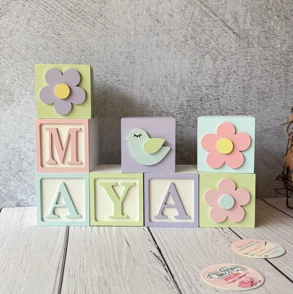 Tons Pastel Cubos 6x6cm Ts- Decoração Bebê