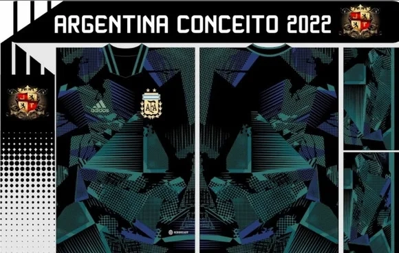 Vetor Da Camisa Argentina Conceito 2022