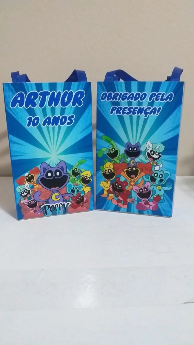 Sacolinhas Personalizadas Poppyplaytime para Lembrancinhas