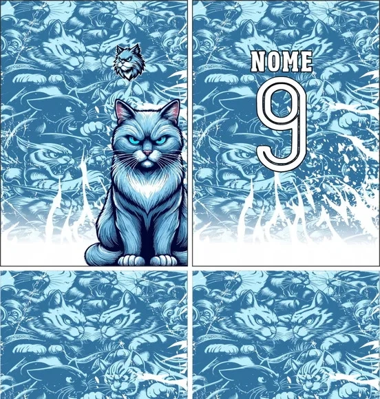 Arte Vetor Camisa Interclasse Gato Mod-475