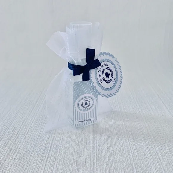 Lembrancinha Maternidade Home Spray floral urso rei organza
