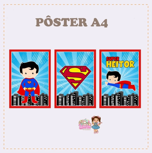 Kit Festa Só Um Bolinho SUPERMAN BABY - Decoração de Festa