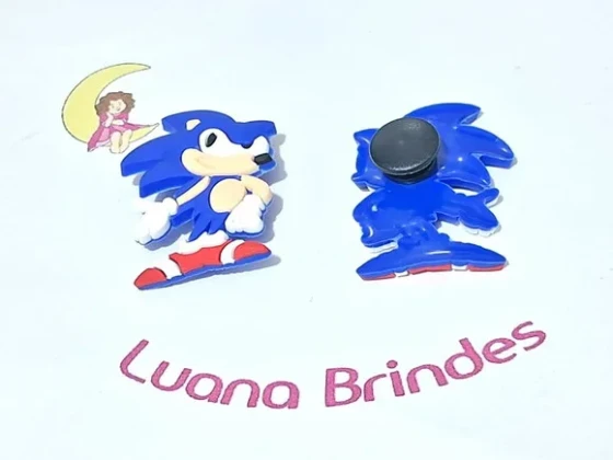 Pins de Crocs Sonic 4,2cm Emborrachado Pacotes com 6 Unidade