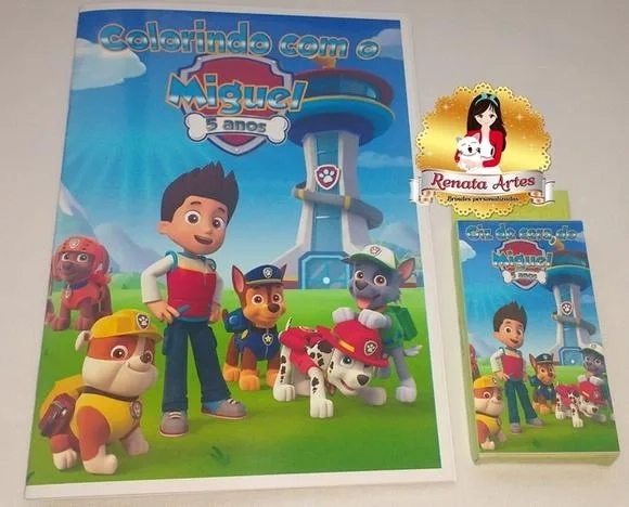 Patrulha Canina - Revista de Colorir com Giz Personalizados