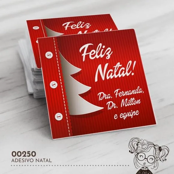 Adesivo Quadrado Natal - 00250