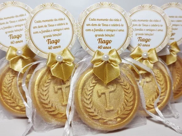 Lembrancinha 40 Anos, Sabonete Letra Inicial Personalizada
