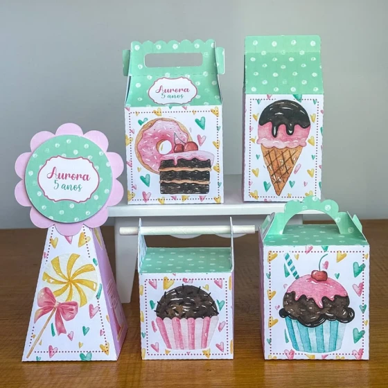 PEGUE E MONTE - Kit Festa CONFEITARIA - Decoração de Festa | Lembrancinhas | Aniversário | Personalizados