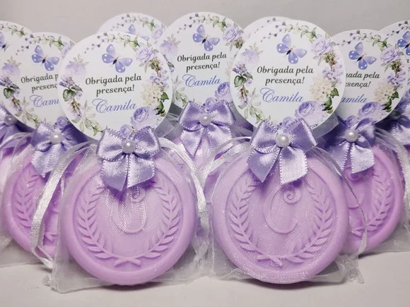 Lembrancinha Chá de Bebê: Sabonete Letra Inicial do Nome