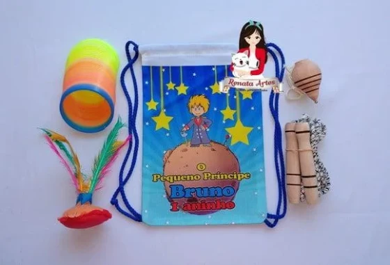 Mochila Boa Infância Tema Pequeno Príncipe 3