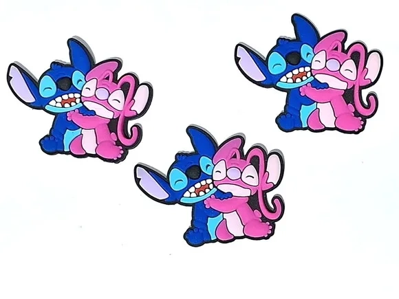 Aplique Stitch e Angel Emborrachado Pacote com 6 Unidades