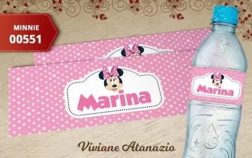 Rótulo Água Minnie - 00551