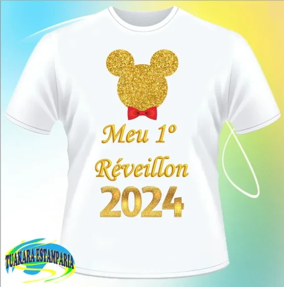 Camiseta Meu 1º Réveillon Mickey 2024