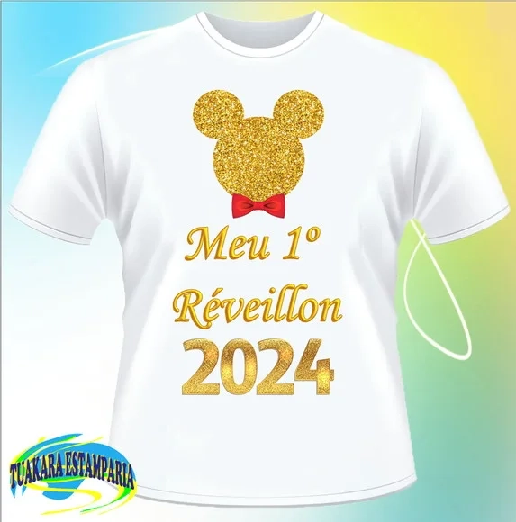 Camiseta Meu 1º Réveillon Mickey 2024