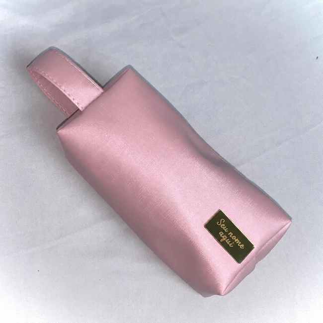 Necessaire Box - Rosa claro - Pers. Acrílico