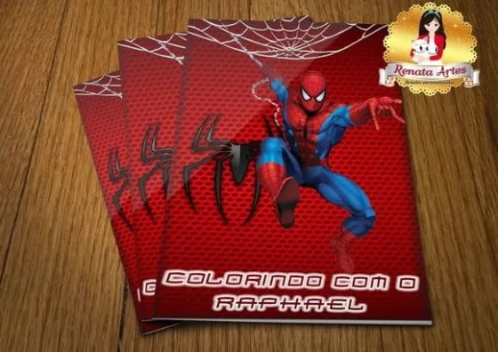 Revista de Colorir com Giz Homem Aranha