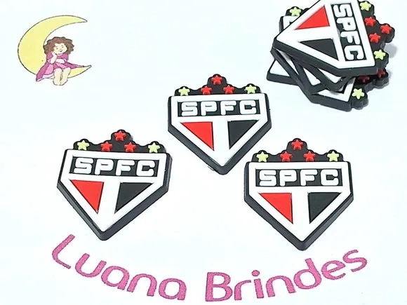 Aplique Times Emborrachados 3,2cm Pacote com 6 Unidades