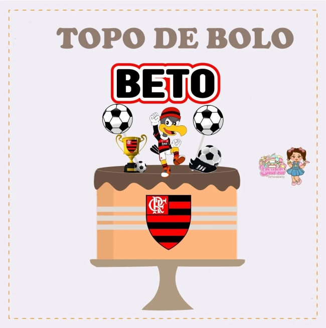 Kit Festa Só Um Bolinho FLAMENGO - Decoração de Festa