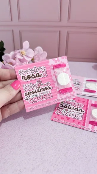 Card com Máscara Facial Outubro Rosa
