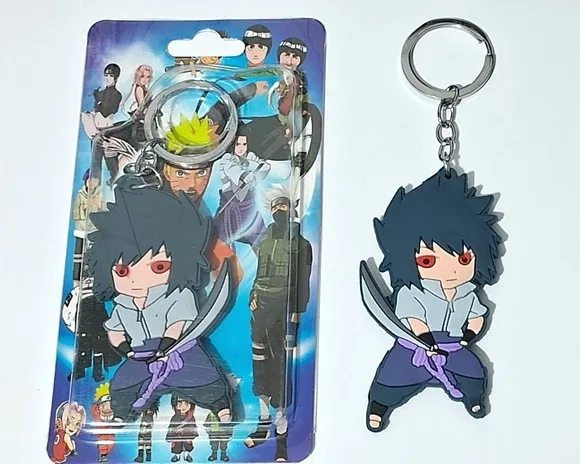 Chaveiro Naruto Shippuden Sasuke Frente e Verso Emborrachado