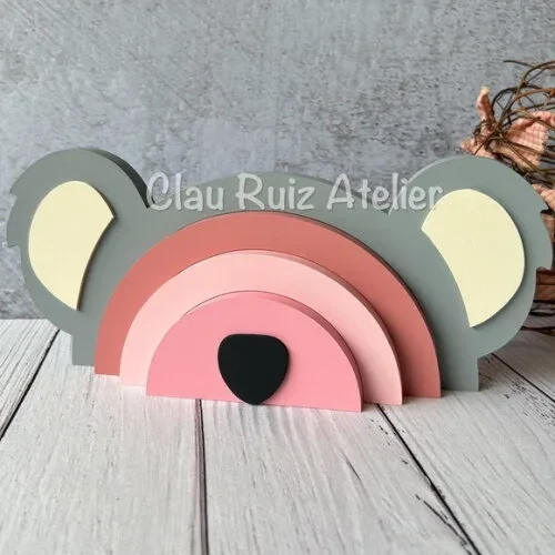 Arco Íris de Mesa Coala - Decoração Bebê