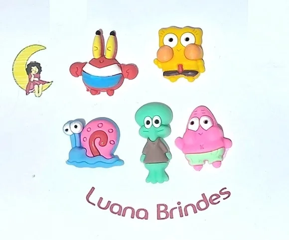 Apliques Bob Esponja 3d - 5 Unidades