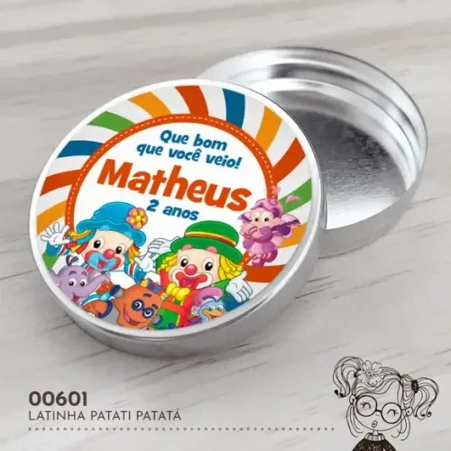 Latinha Adesivada Patati Patatá - 00601