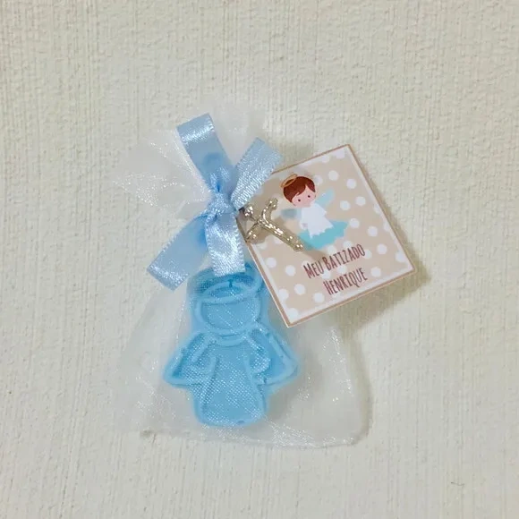 Lembrancinha Batizado Sabonete Anjinho Azul