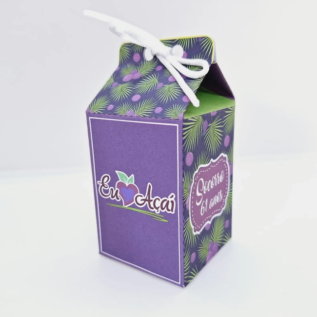PEGUE E MONTE - Kit Festa AÇAÍ - Decoração de Festa - Caixinhas Personalizadas