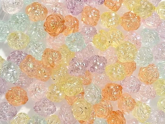 Bola Flor Fruta Cor Colorida Acrílico Pacote com 100 Unidade