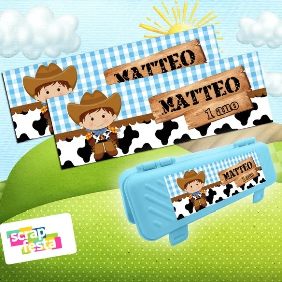 Estojo Escolar Personalizado Festa Fazendinha