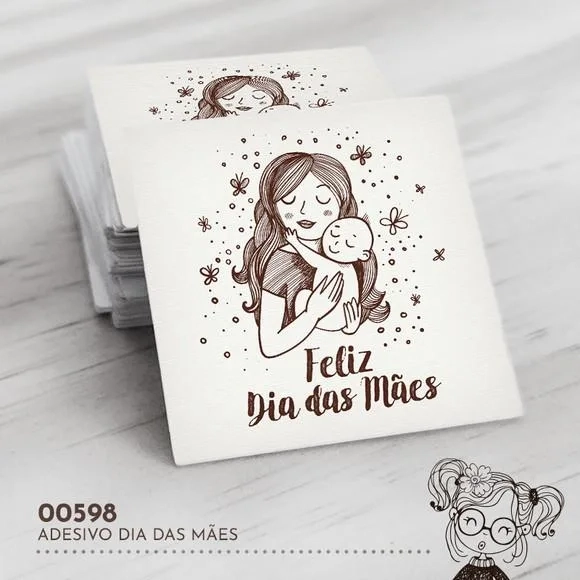 Adesivo Quadrado Dia das Mães - 00598