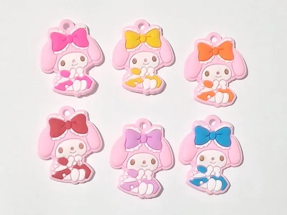 Pingente Melody Emborrachado Pacote com 6 Unidades Colorido