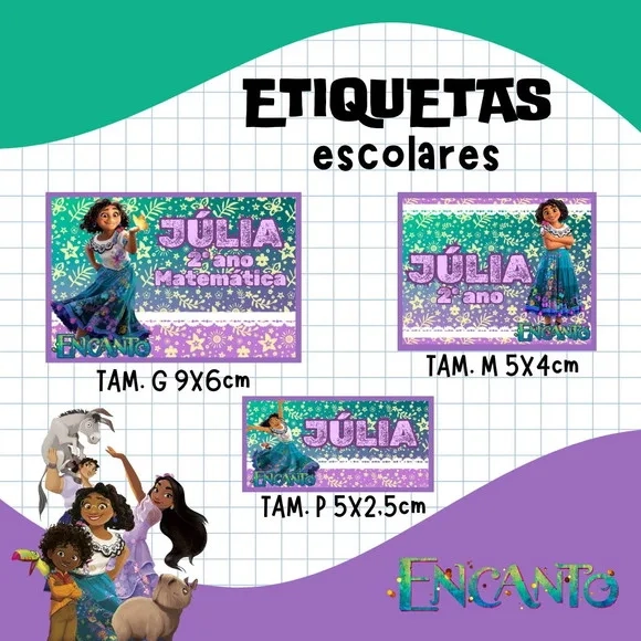 60 Etiquetas Escolares