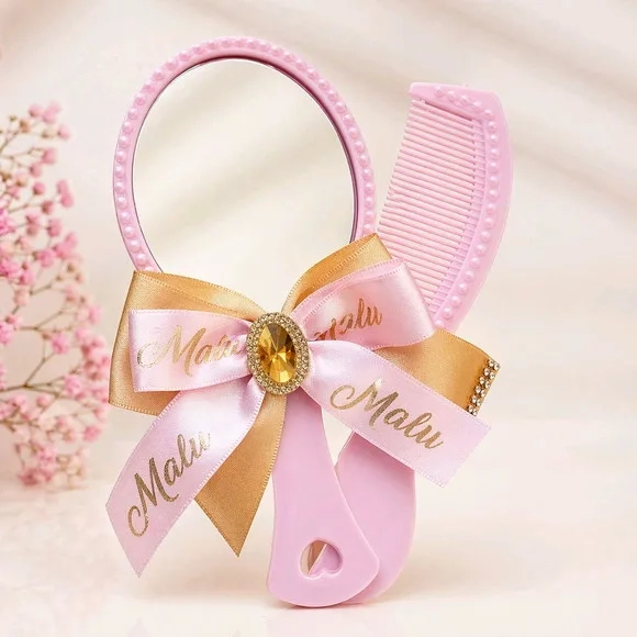 Lembrancinha Luxo Princesas Espelho e Pente Personalizado